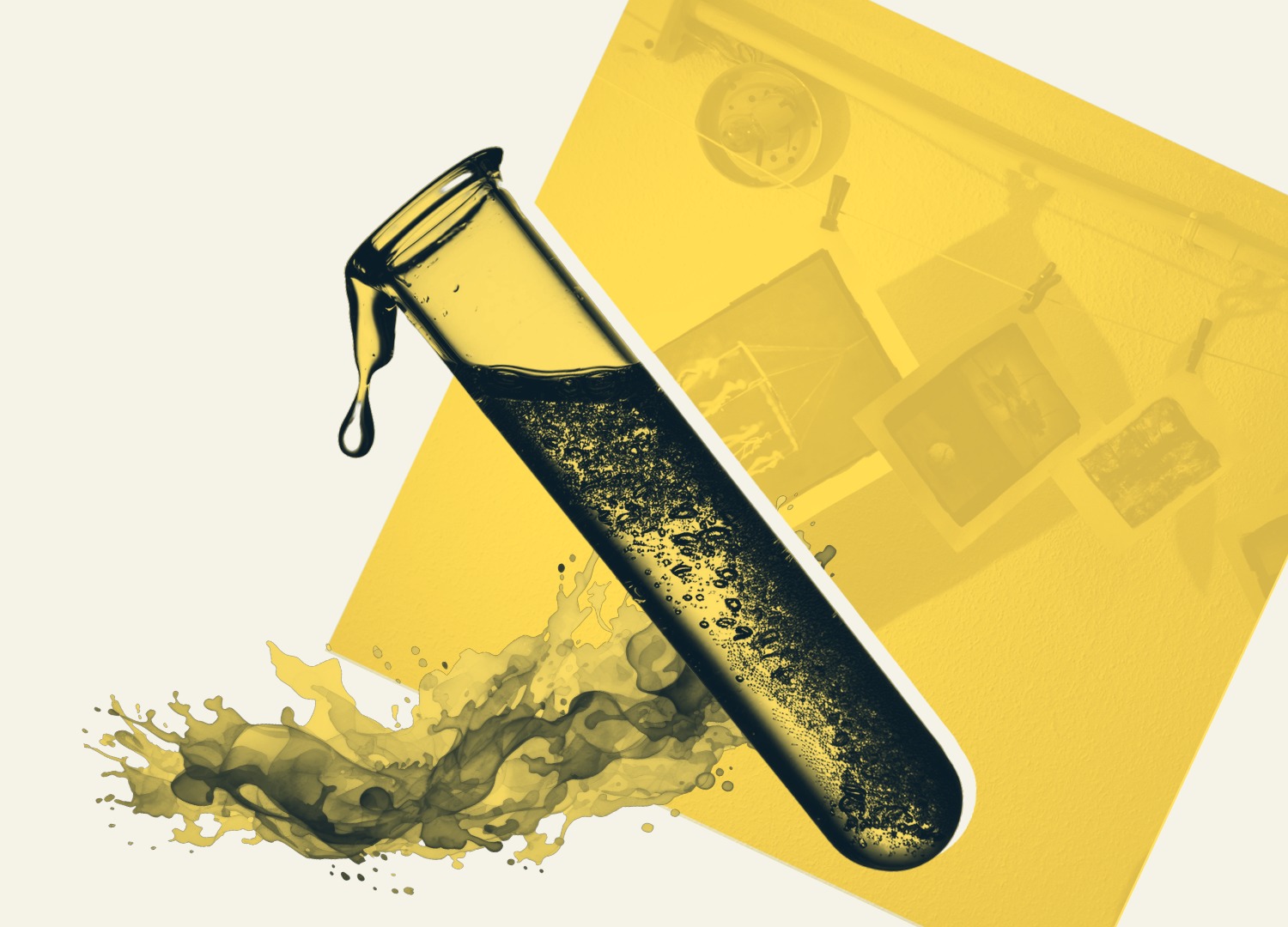 Picture-Idea-System — Reagenzglas mit Farbflüssigkeit